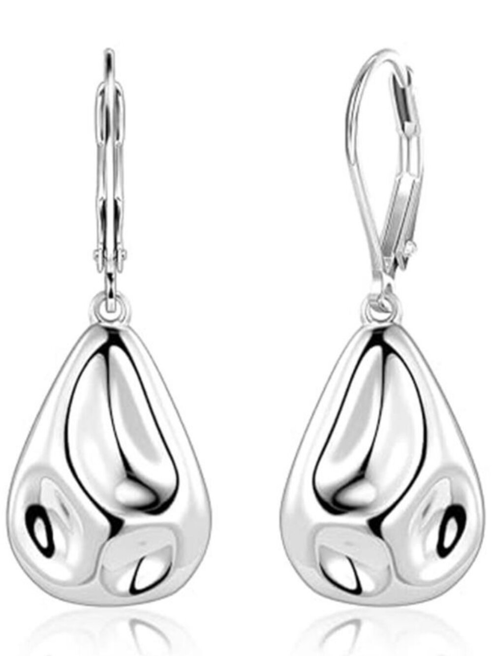 925 Sterling Silver Teardrop Dangle Earrings Hypoallergenic 14k Gold Plated